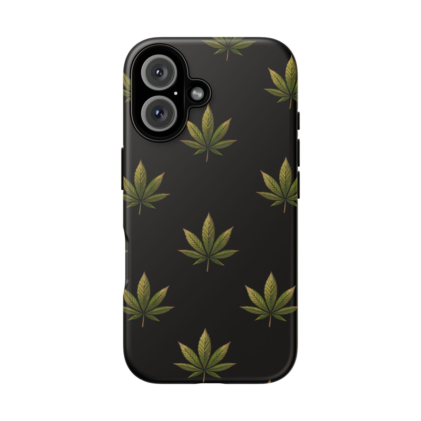 Cannabis Leaf Phone Case Green Weed Leaf Pattern Tough Protective Cover