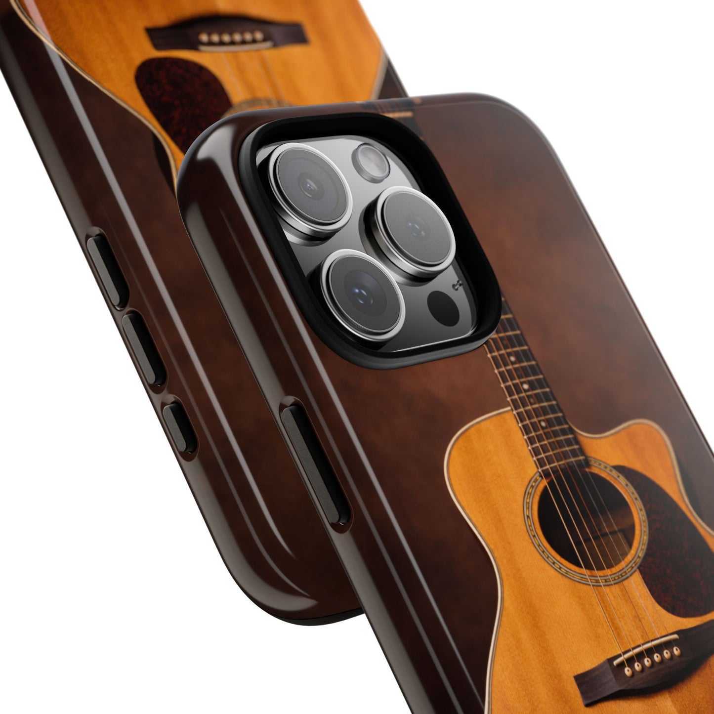Acoustic Guitar Daisy Phone Case | Rustic Music Lover Tough Cover