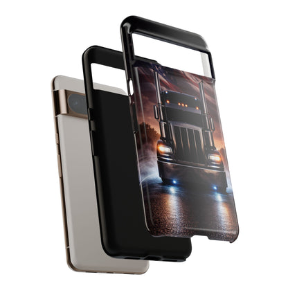 Semi Truck Phone Case American Flag Big Rig Trucker Gift iPhone Samsung
