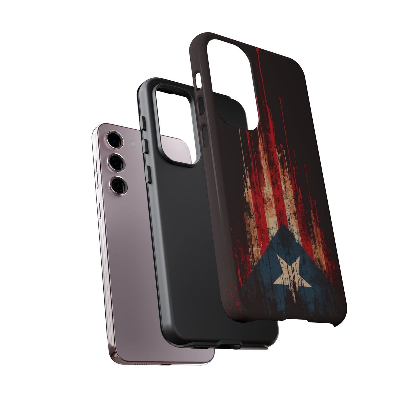Puerto Rico Flag Phone Case | Distressed Puerto Rican Flag Tough Case | Boricua Pride Protective iPhone Samsung Cover