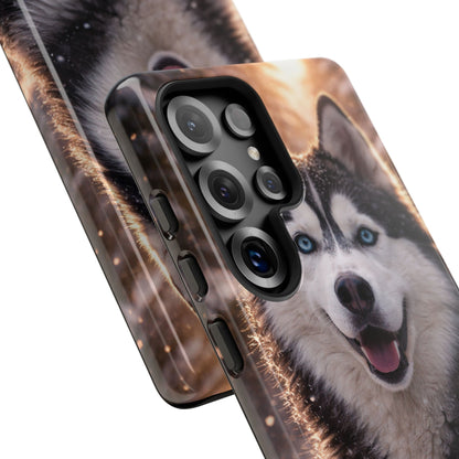 Siberian Husky Tough Phone Case | Blue Eyes Dog Cover Protective iPhone Case
