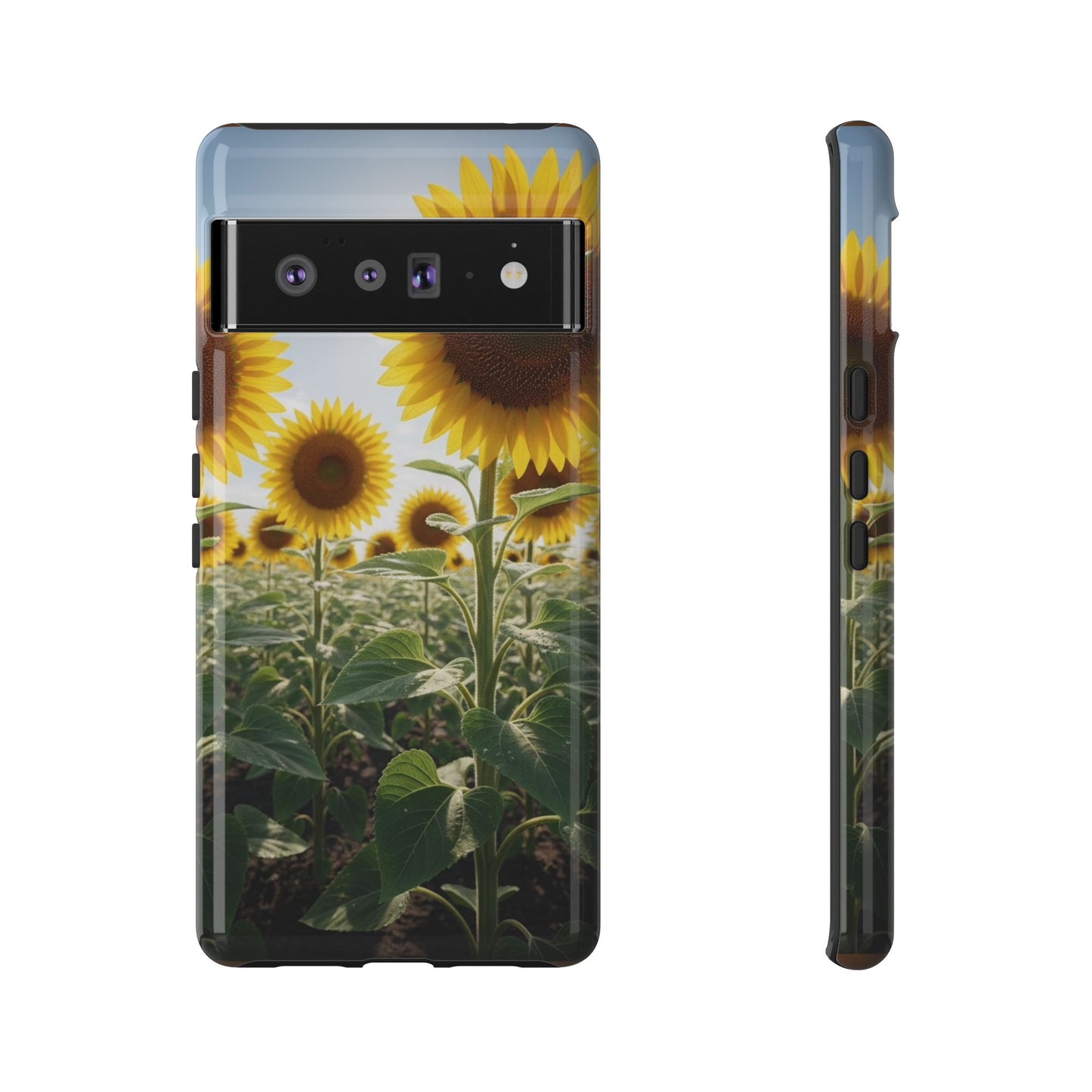 Sunflower Field Phone Case | Golden Hour Floral Aesthetic | Bright Summer Tough Case