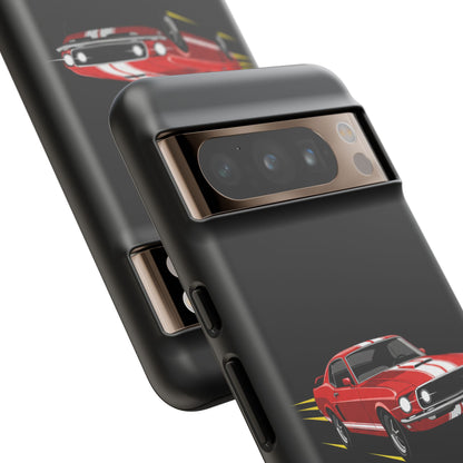 Red Muscle Car Phone Case – Classic Car Racing Tough Protective Case