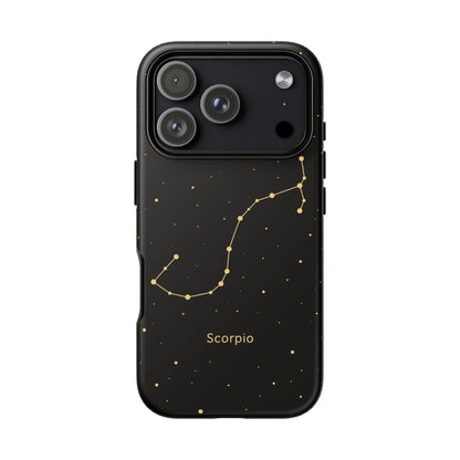 Scorpio Zodiac Constellation Phone Case – Luxe Gold Celestial Cover