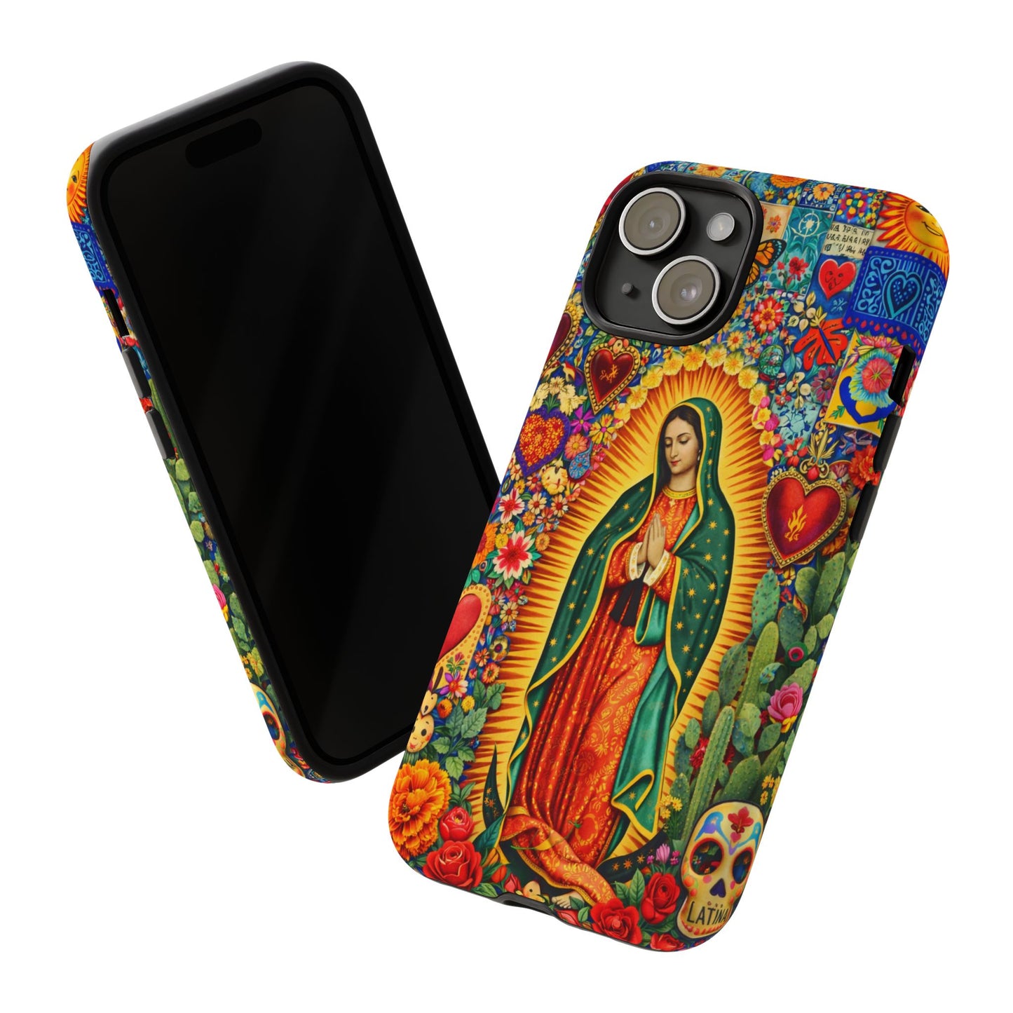 Virgin Mary Guadalupe Phone Case Mexican Folk Art Tough Cover iPhone Samsung
