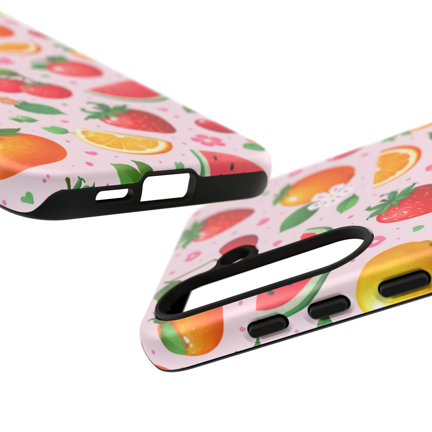 Fruit Phone Case – Tough Shockproof, Strawberry Cherry Citrus Summer Design for Iphone, Samsung Galaxy and Pixel