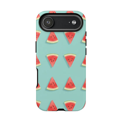 Watermelon Phone Case – Pastel Blue Summer Fruit Tough Case (iPhone, Samsung, Pixel)