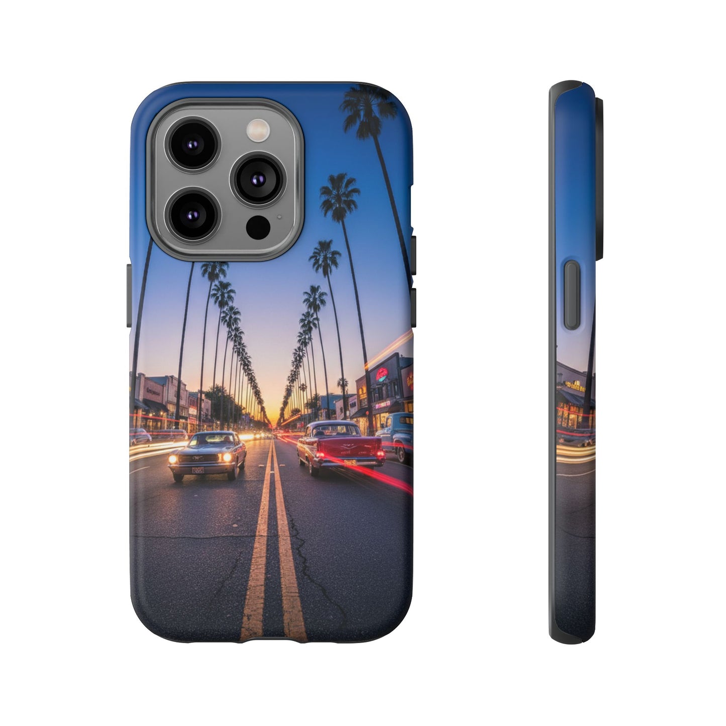 LA Sunset Boulevard Phone Case | Palm Tree Sunset Aesthetic | City Night Tough Case