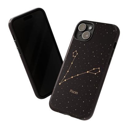 Pisces Zodiac Constellation Phone Case – Luxe Gold Celestial Cover