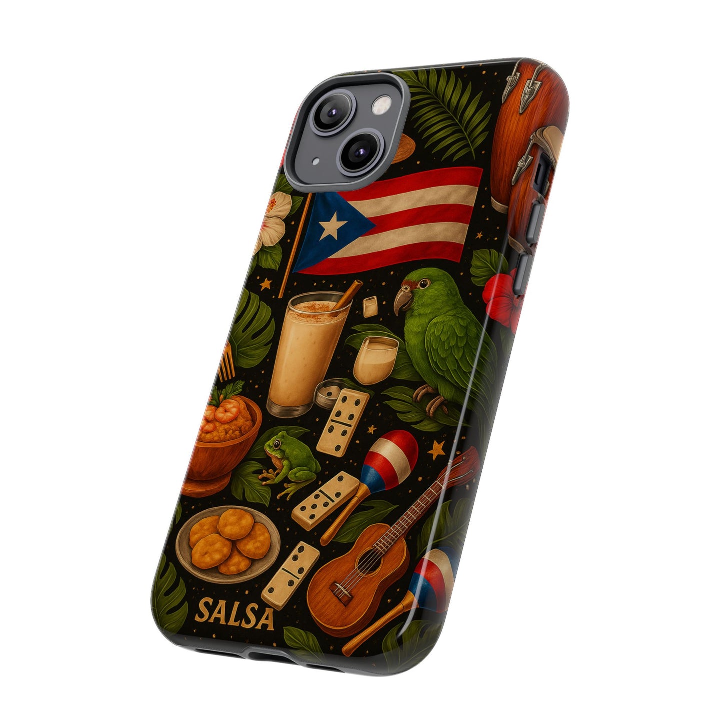 Puerto Rican Culture Phone Case | Boricua Icons Caribbean Aesthetic Tough Protective Case