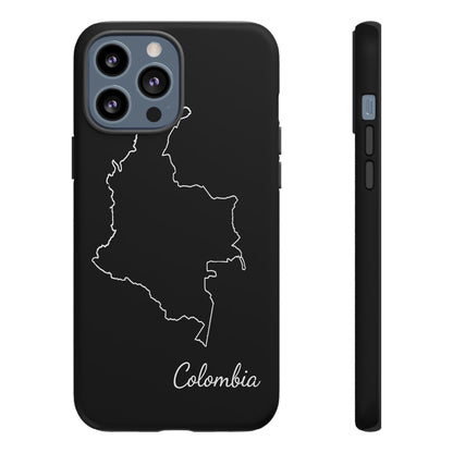 Colombia Outline Phone Case – Minimal Country Map Tough Case (iPhone, Samsung, Pixel)