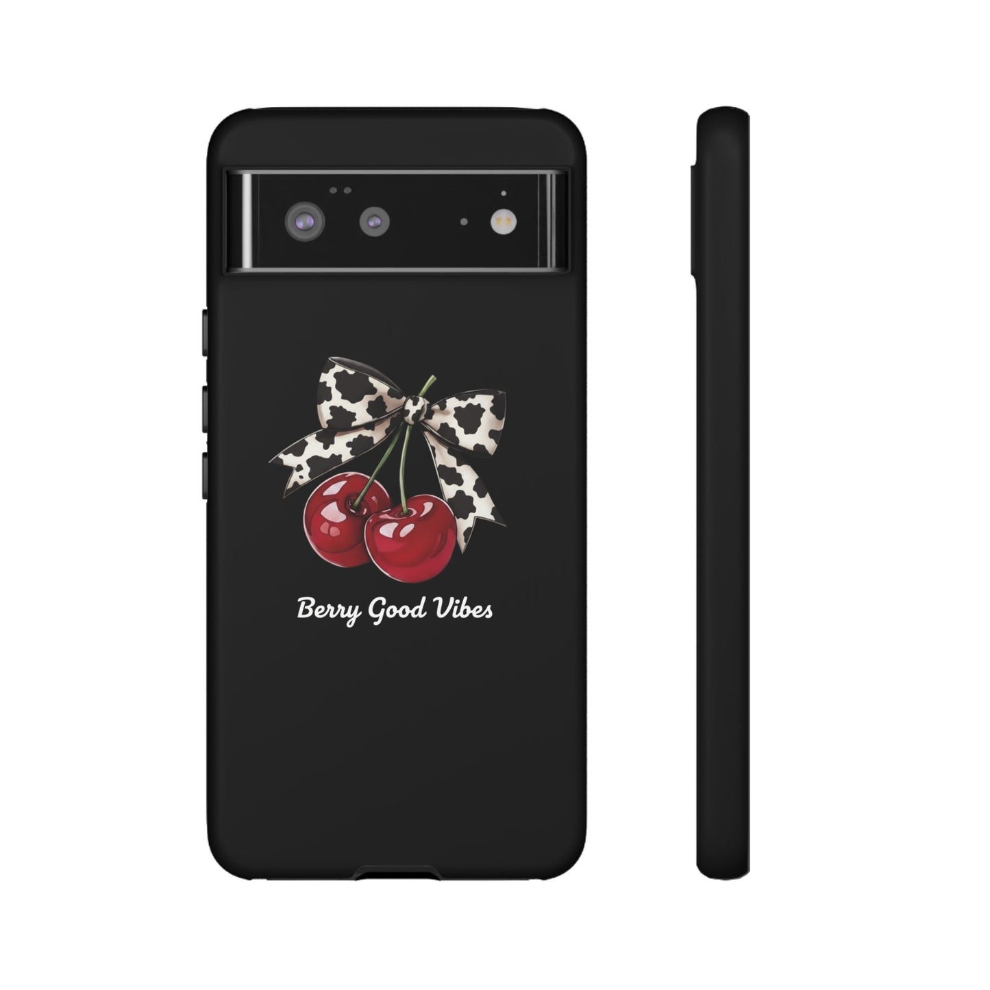 Cherry Cow Print Phone Case | Coquette Bow Aesthetic iPhone & Samsung Tough Case