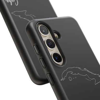 Cuba Outline Phone Case – Minimal Country Map Tough Case (iPhone, Samsung, Pixel)