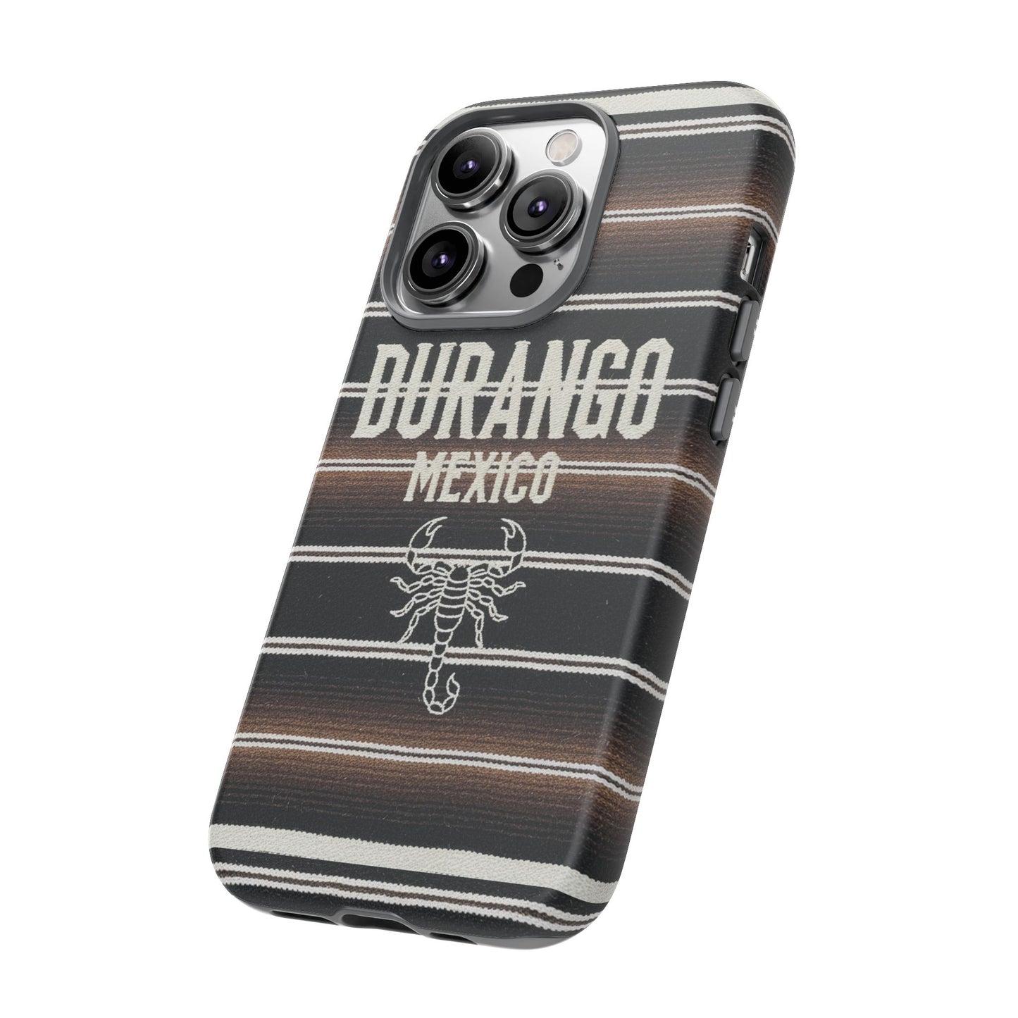 Durango Mexico Phone Case | Serape Scorpion Western Design | Mexican Heritage Tough Case for iPhone & Samsung