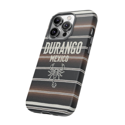Durango Mexico Phone Case | Serape Scorpion Western Design | Mexican Heritage Tough Case for iPhone & Samsung