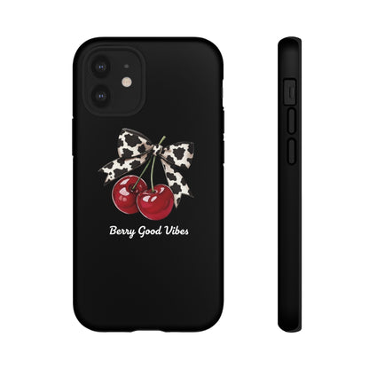 Cherry Cow Print Phone Case | Coquette Bow Aesthetic | Tough Protective Case
