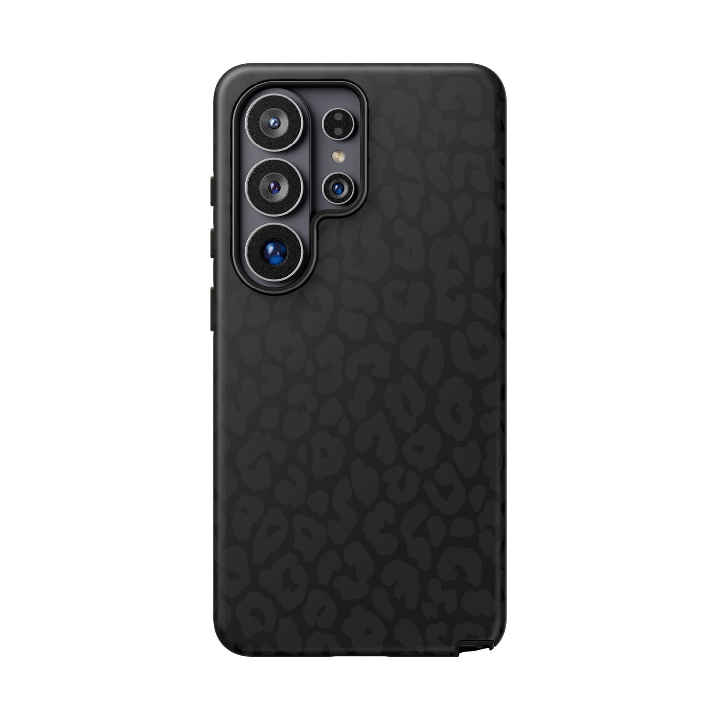 Black Leopard Phone Case | Black on Black Leopard Print Tough iPhone & Samsung Case | Matte or Glossy Protective Cover