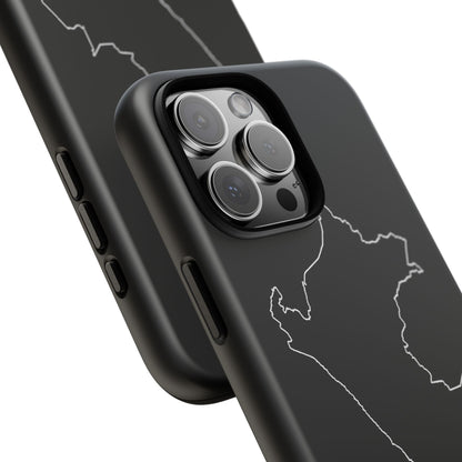 Peru Outline Phone Case – Minimal Country Map Tough Case (iPhone, Samsung, Pixel)