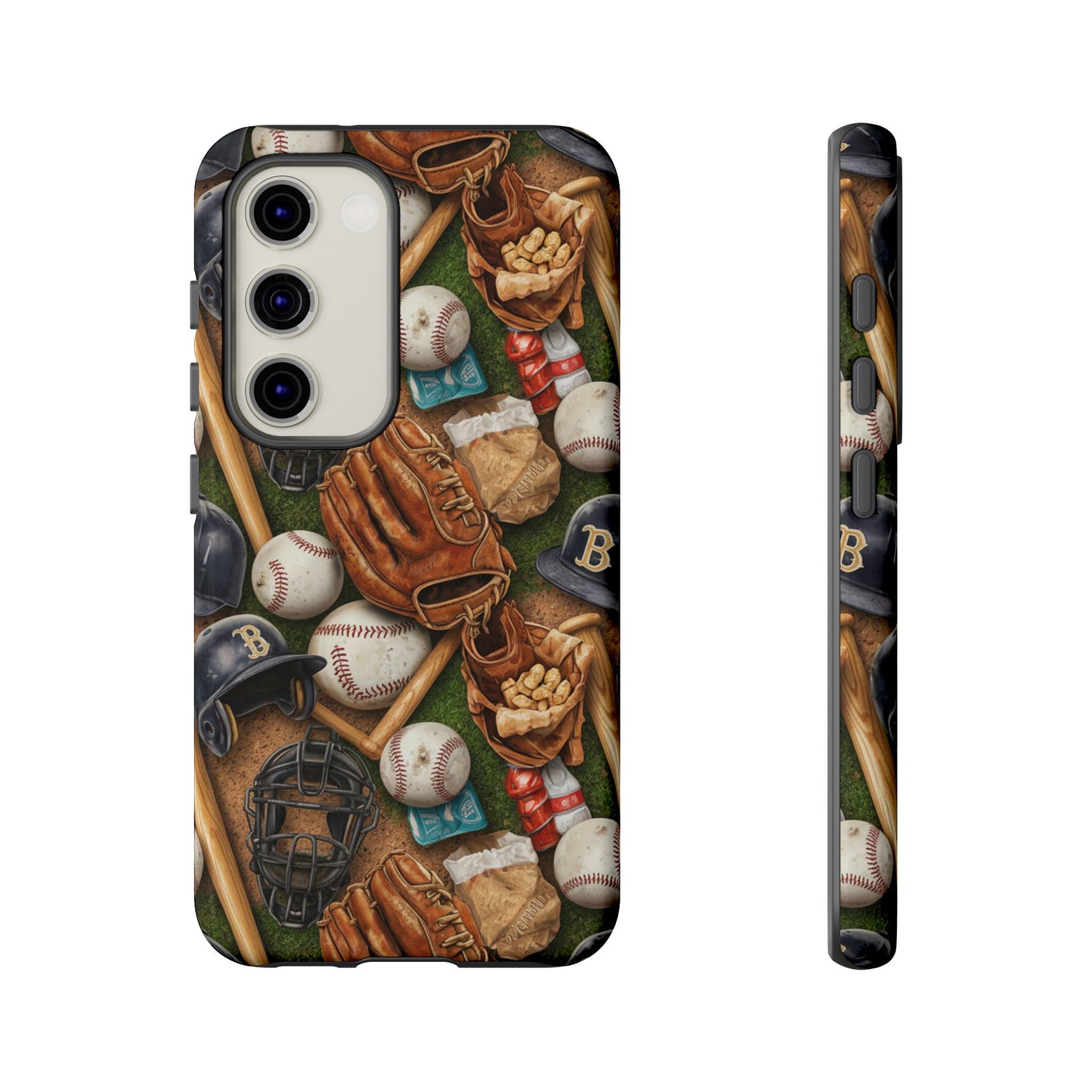 Baseball Gear Collage Phone Case – Vintage Baseball Equipment Sports Tough Case