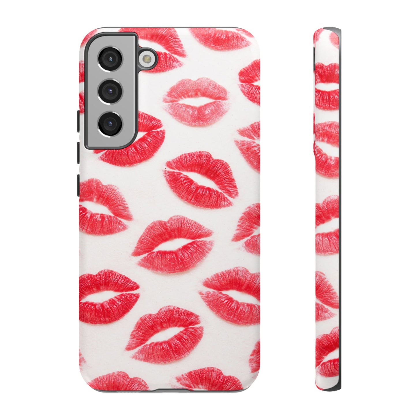 Red Lipstick Kiss Phone Case – Sexy Lip Print Pattern Tough Protective Cover