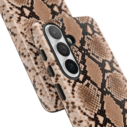 Snake Print Phone Case – Brown Python Pattern Slim Protective Cover for Iphone, Samsung Galaxy and Pixel