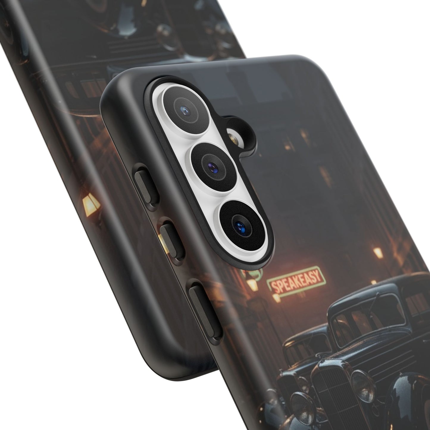 Vintage Classic Car Phone Case | Retro Noir Aesthetic | 1930s Street Scene Tough Case for iPhone & Samsung