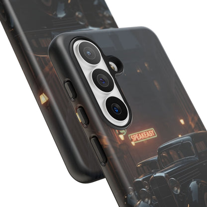 Vintage Classic Car Phone Case | Retro Noir Aesthetic | 1930s Street Scene Tough Case for iPhone & Samsung