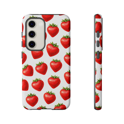 Cute Strawberry Phone Case – Aesthetic Fruit Pattern Protective Cover for Iphone, Samsung Galaxy and Pixel