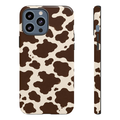 Western Cow Print Tough Phone Case for iPhone Samsung Galaxy Pixel