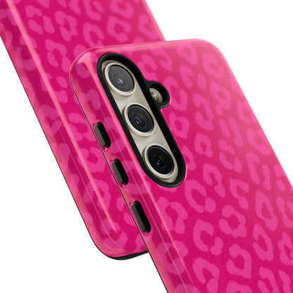 Hot Pink Leopard Print Phone Case – Bold Coquette Leopard Tough Case