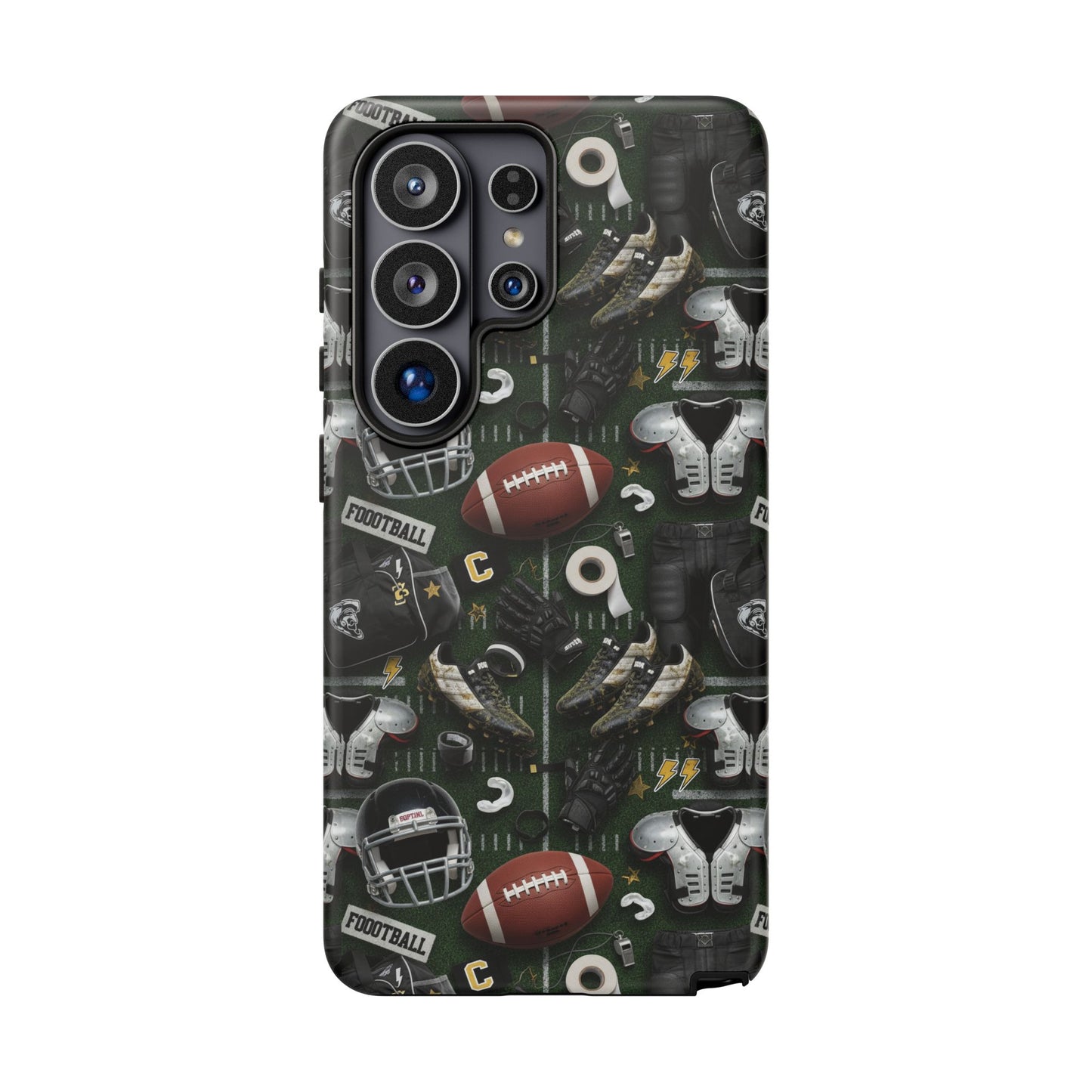 Football Pattern Phone Case – Sports Fan Tough Protective Game Day Case