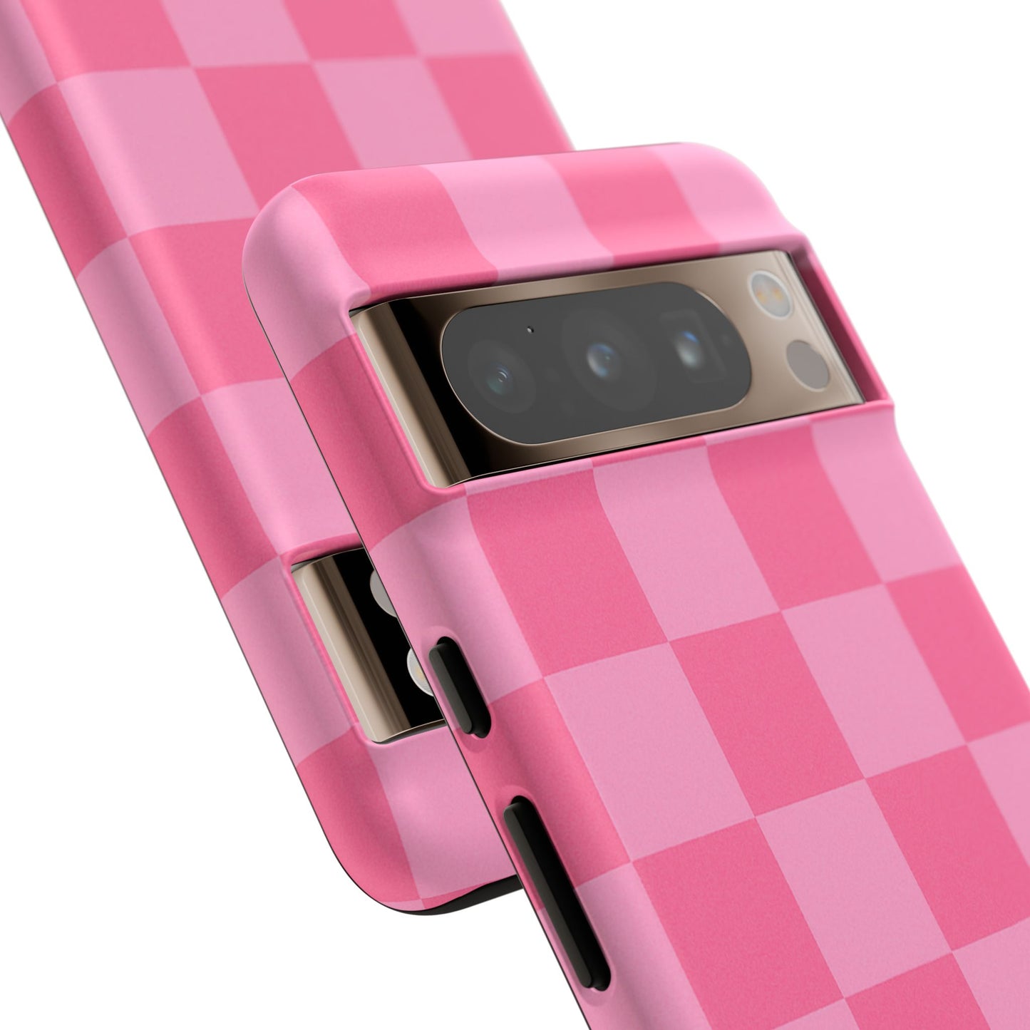 Pink Checkerboard Phone Case | Cute Aesthetic Checkered iPhone & Samsung Tough Case
