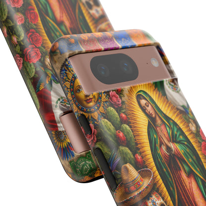 Virgen de Guadalupe Phone Case Mexican Floral iPhone Samsung Pixel Case