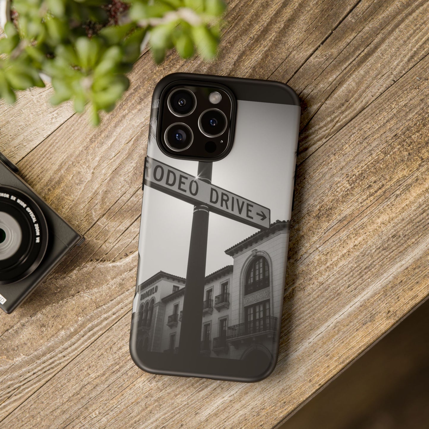 Rodeo Drive Phone Case | Los Angeles Aesthetic Black & White Photography | Luxury LA Street Tough Case for iPhone & Samsung