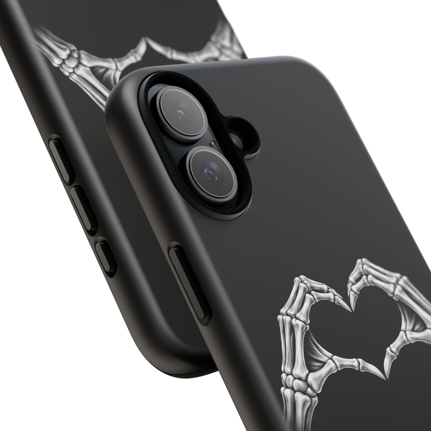 Skeleton Hands Heart Phone Case | Gothic Black Protective Cover
