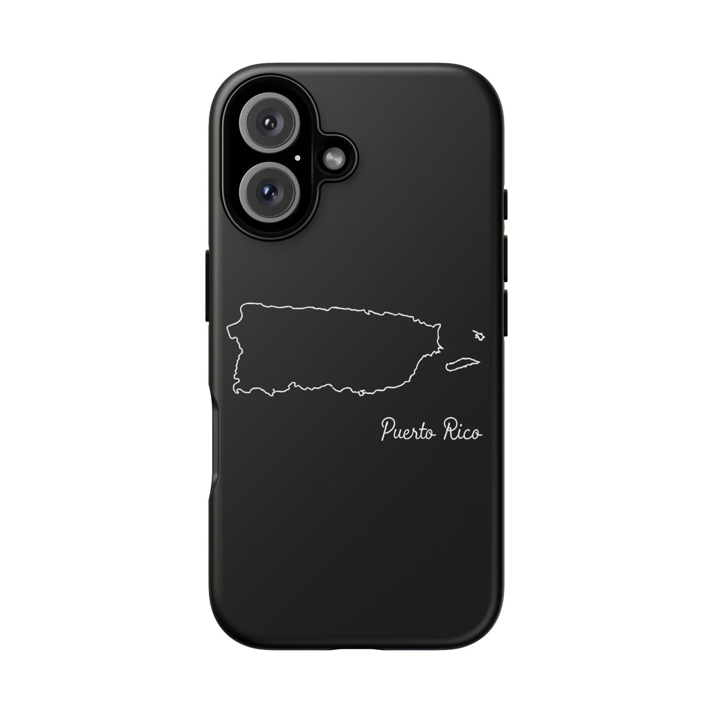 Puerto Rico Outline Phone Case – Minimal Country Map Tough Case (iPhone, Samsung, Pixel)