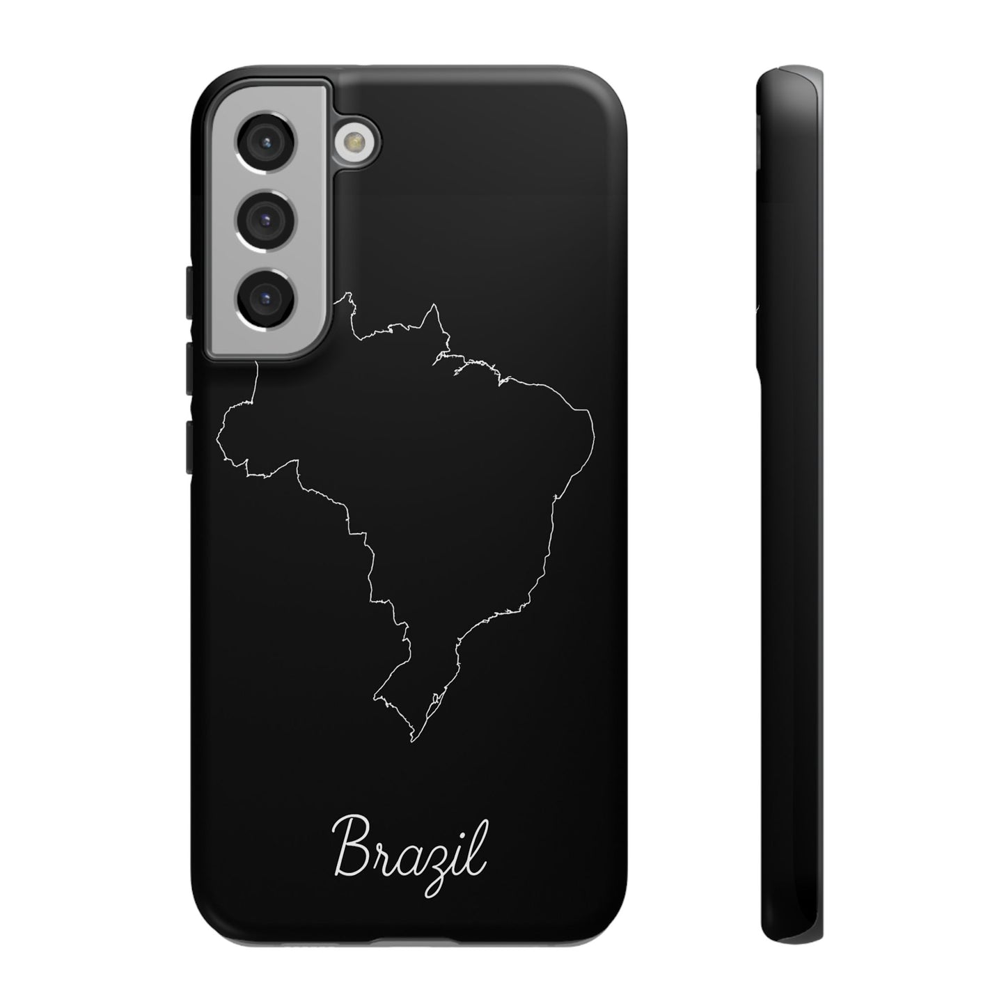 Brazil Outline Phone Case – Minimal Country Map Tough Case (iPhone, Samsung, Pixel)