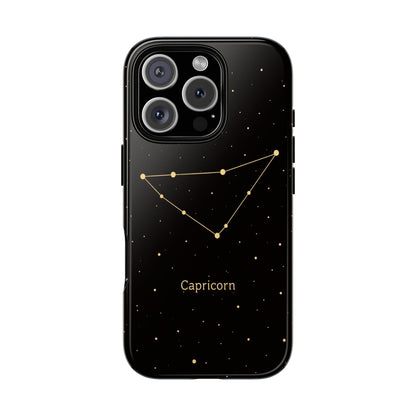 Capricorn Zodiac Constellation Phone Case – Luxe Gold Celestial Cover