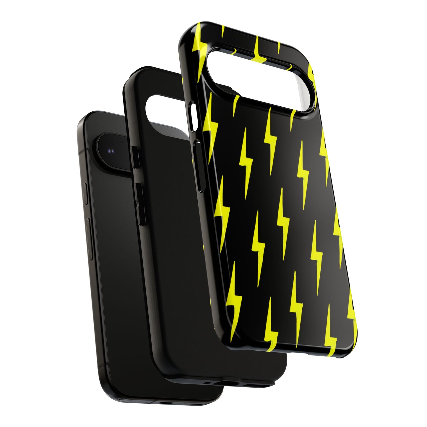 Yellow Lightning Bolt Tough Phone Case | Bold Electric Pattern Case for Iphone, Samsung Galaxy and Pixel