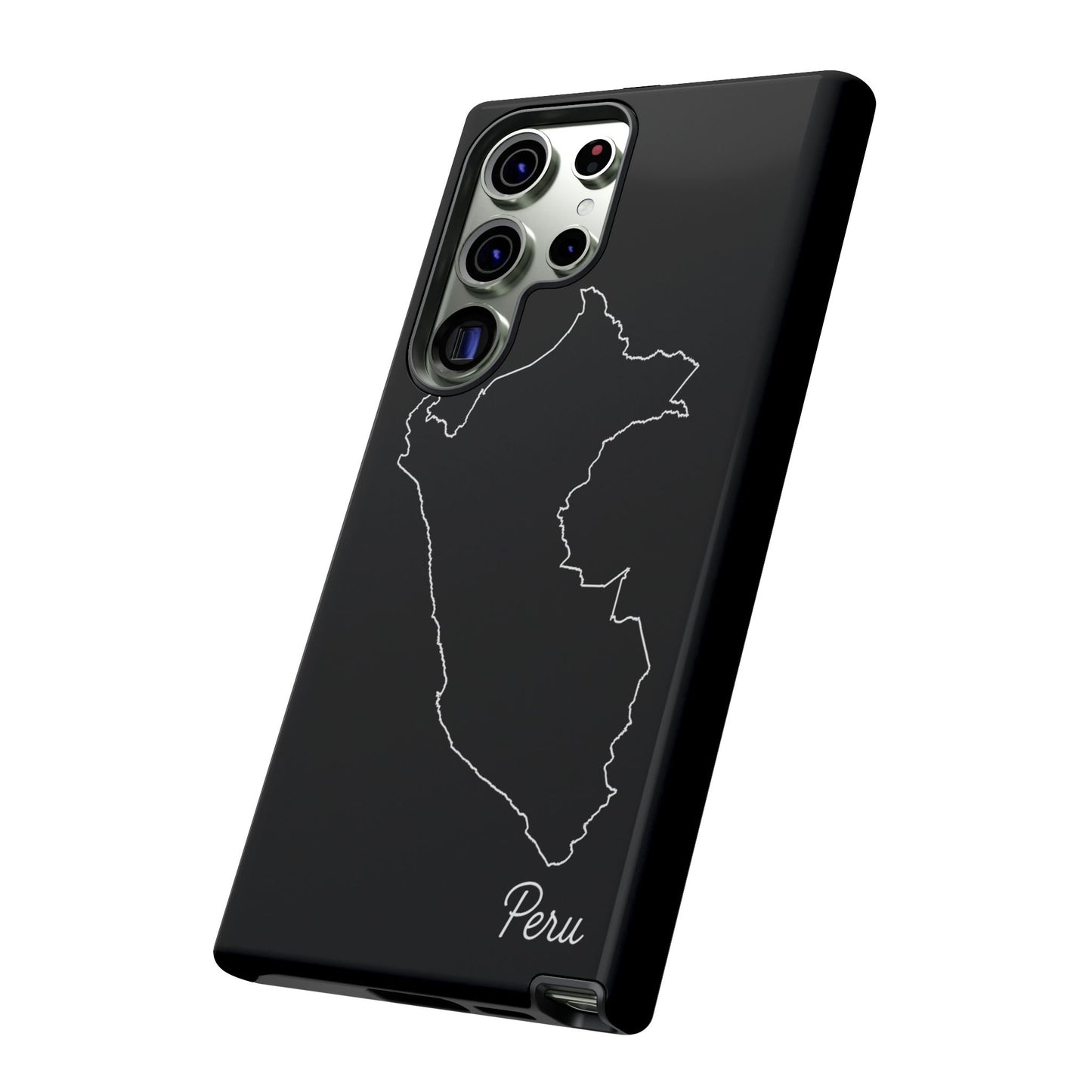 Peru Outline Phone Case – Minimal Country Map Tough Case (iPhone, Samsung, Pixel)