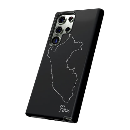Peru Outline Phone Case – Minimal Country Map Tough Case (iPhone, Samsung, Pixel)