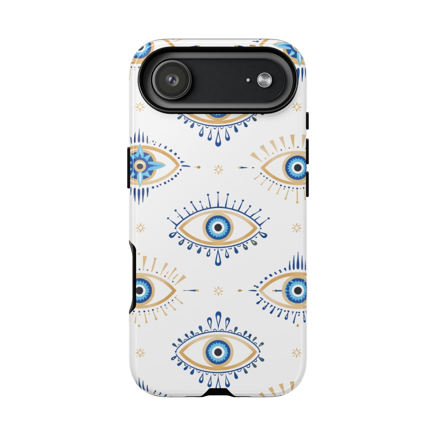 Blue Evil Eye Phone Case – Protective Slim Shockproof Cover for Iphone, Samsung Galaxy and Pixel