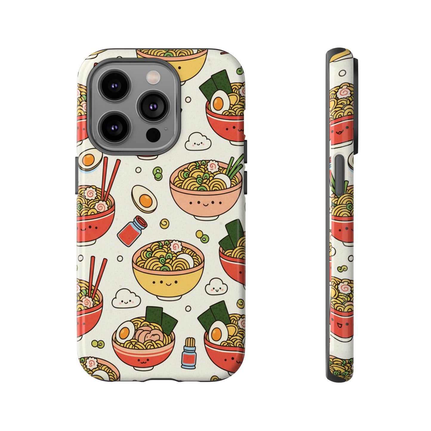 Kawaii Ramen Phone Case – Cute Japanese Food Pattern | Noodle Bowl Aesthetic Case