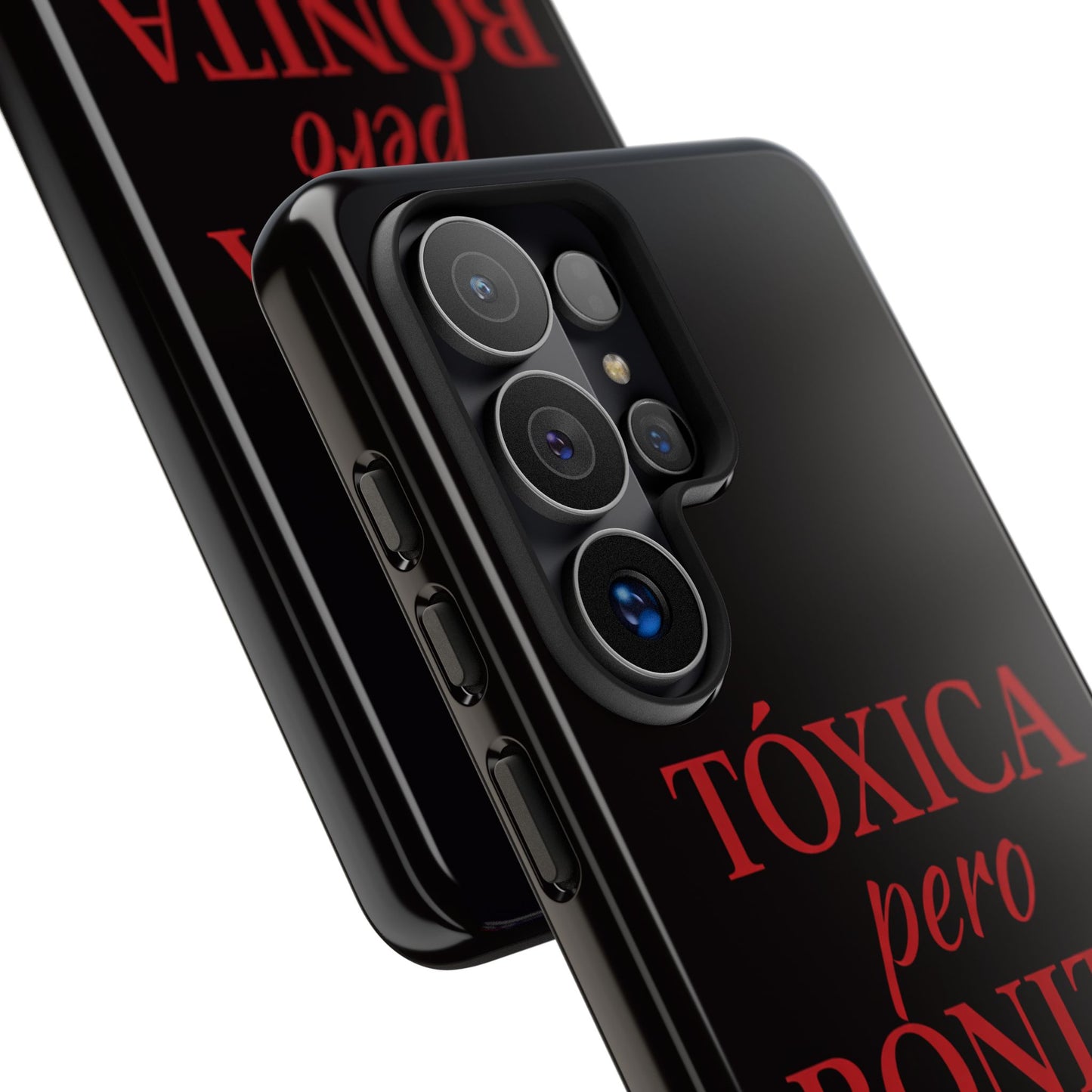 Toxica Pero Bonita Phone Case, Latina Quote Case, Red Lips Aesthetic, Spanish Saying Case, Trendy Tough Cover