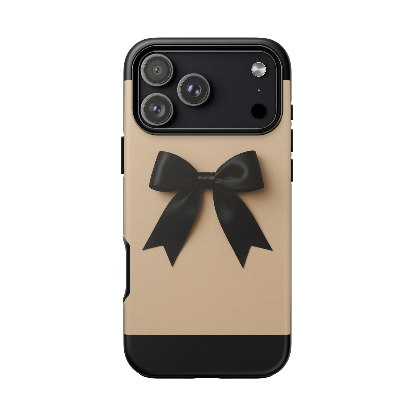 Black Bow Phone Case | Elegant Coquette Bow Design | Chic Neutral Tough Case for iPhone & Samsung