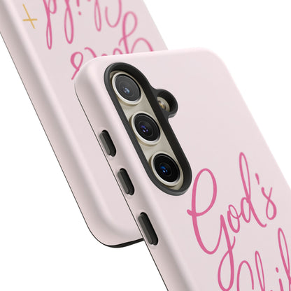 Gods Child Phone Case Christian Pink Aesthetic Tough iPhone Case