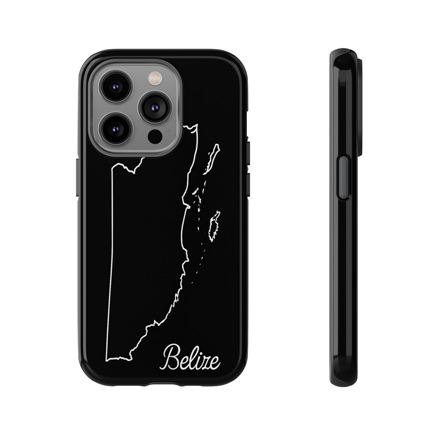 Belize Outline Phone Case – Minimal Country Map Tough Case (iPhone, Samsung, Pixel)