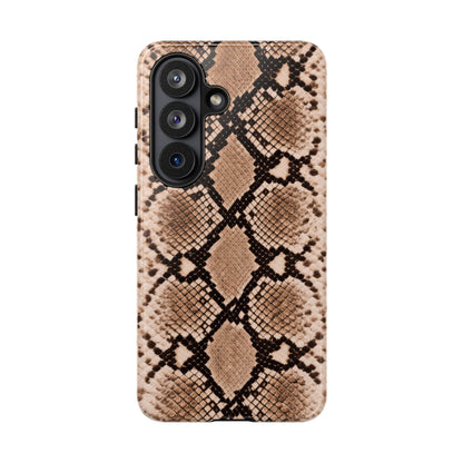 Snake Print Phone Case – Brown Python Pattern Slim Protective Cover for Iphone, Samsung Galaxy and Pixel