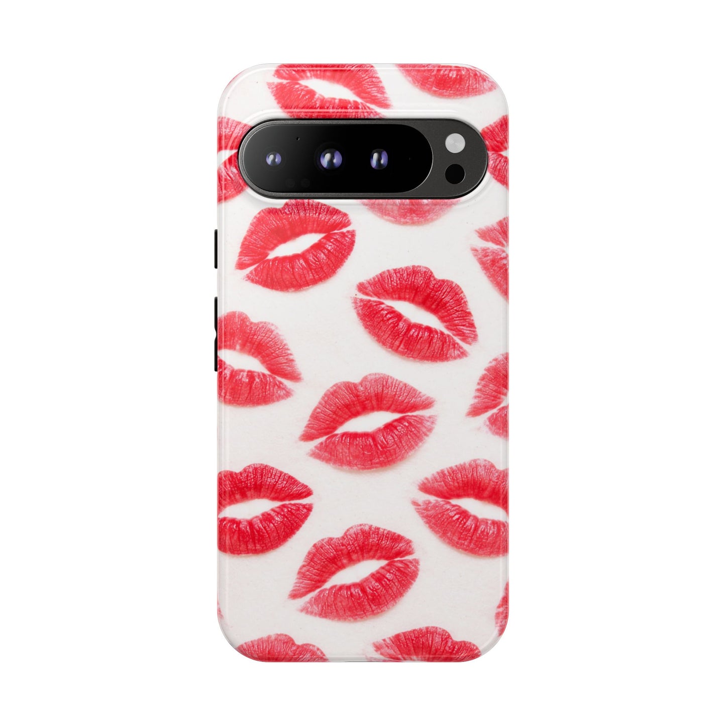 Red Lipstick Kiss Phone Case – Sexy Lip Print Pattern Tough Protective Cover