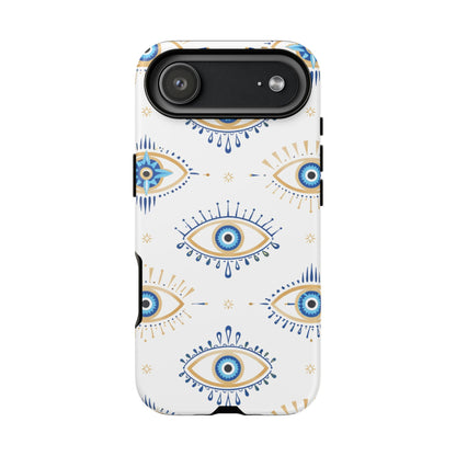 Blue Evil Eye Phone Case – Protective Slim Shockproof Cover for Iphone, Samsung Galaxy and Pixel